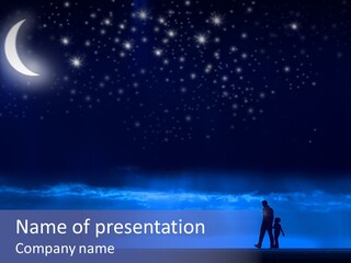 Hand Dust Night PowerPoint Template