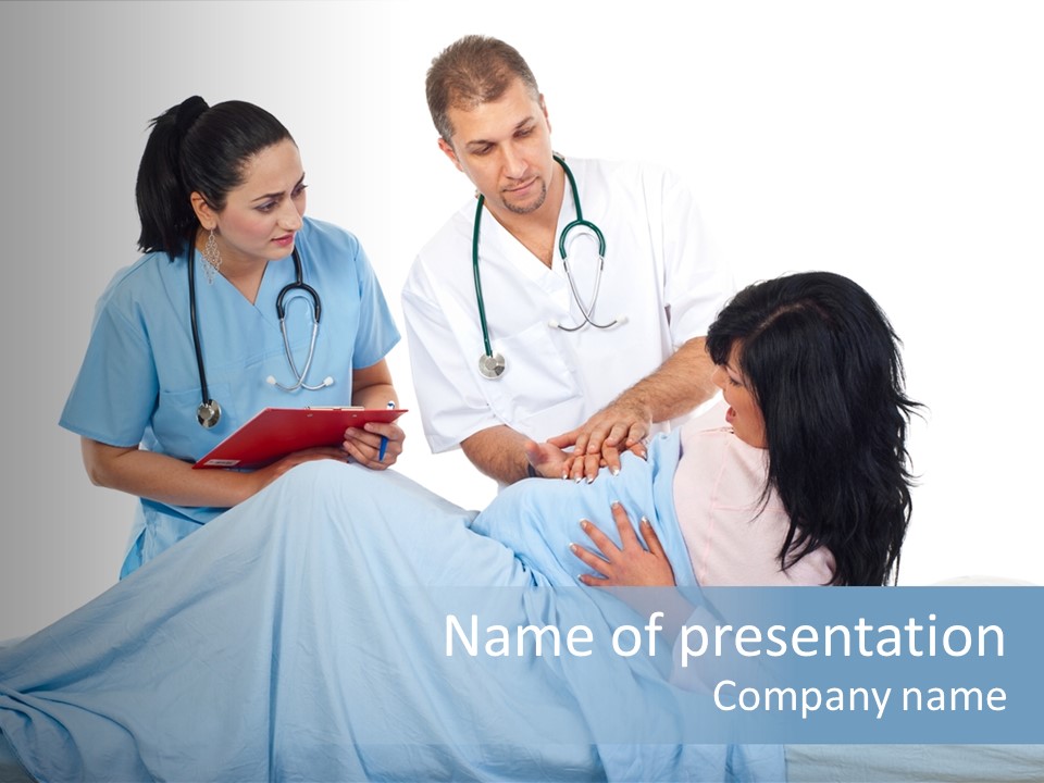 Checking Serious Stethoscope PowerPoint Template