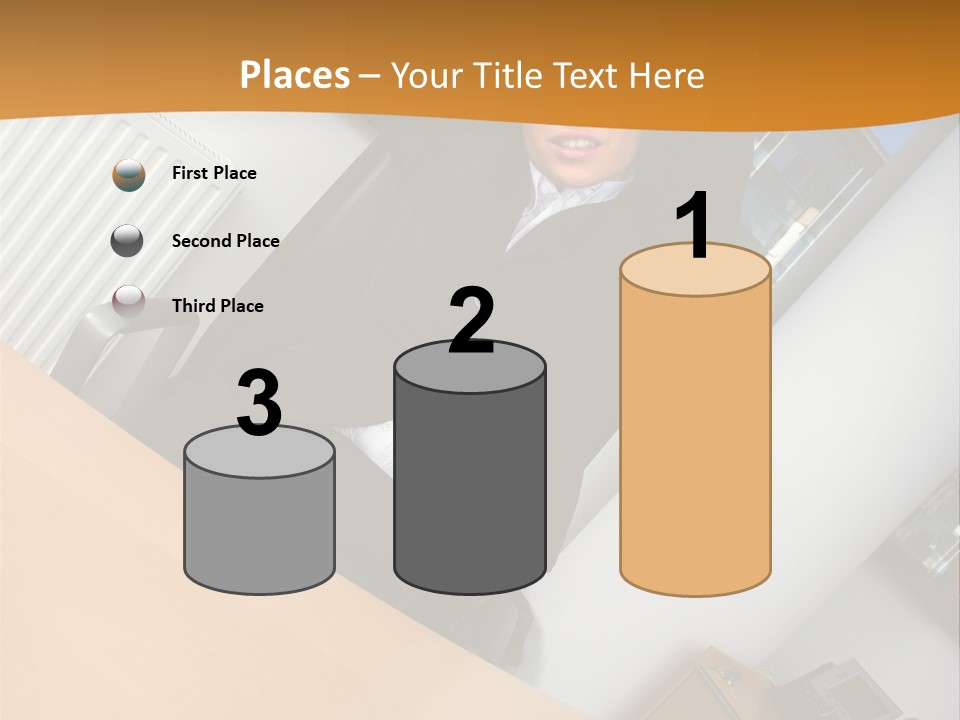 Sitting Stretching Business PowerPoint Template