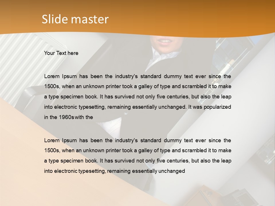 Sitting Stretching Business PowerPoint Template