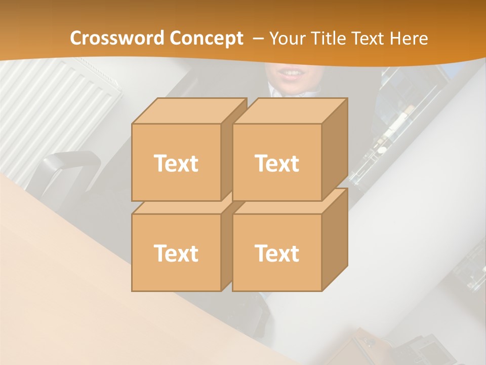 Sitting Stretching Business PowerPoint Template