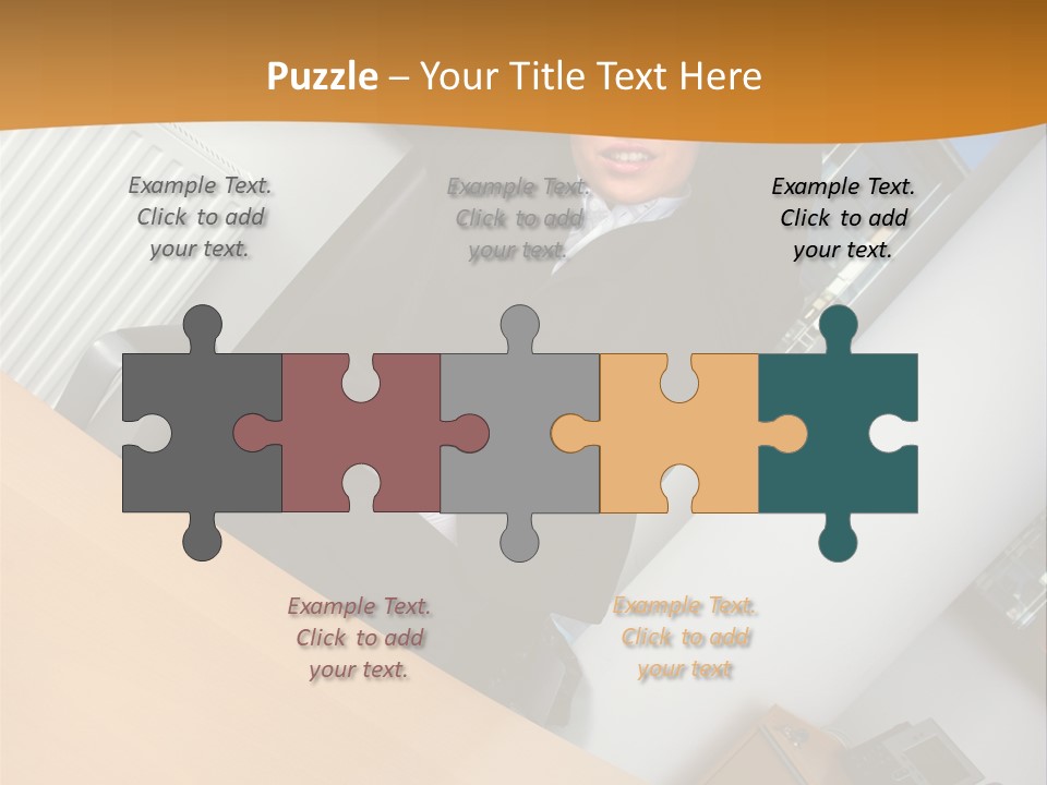 Sitting Stretching Business PowerPoint Template