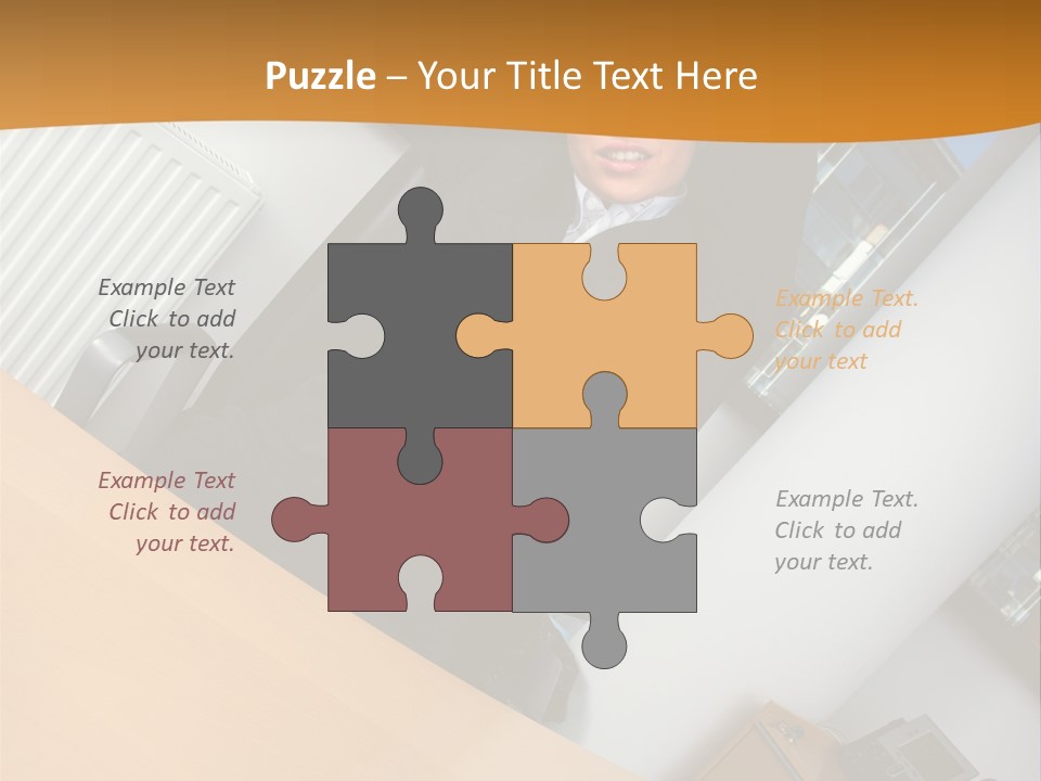 Sitting Stretching Business PowerPoint Template