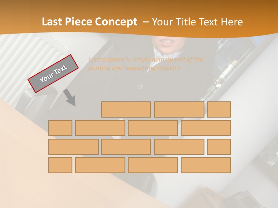Sitting Stretching Business PowerPoint Template