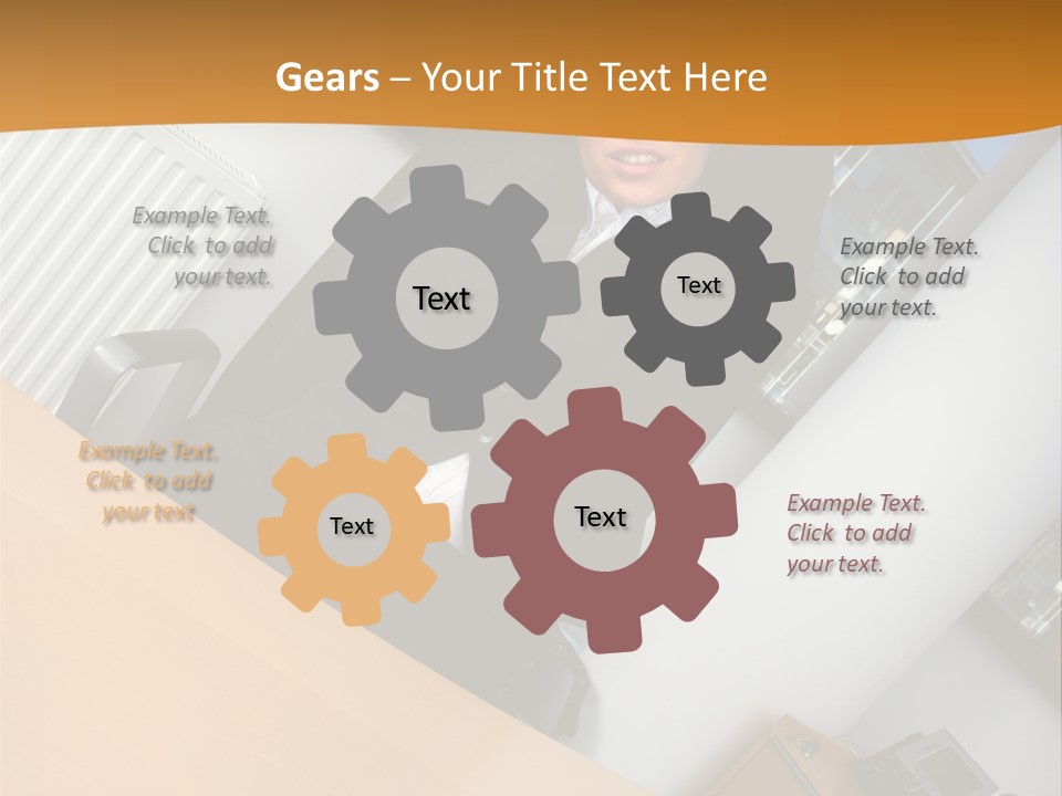 Sitting Stretching Business PowerPoint Template