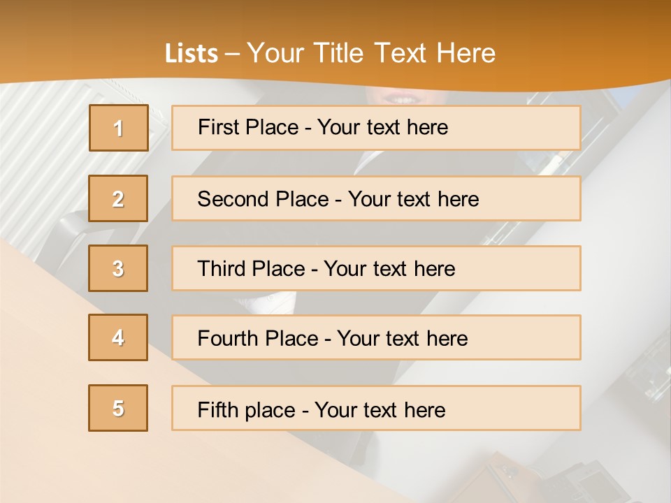 Sitting Stretching Business PowerPoint Template