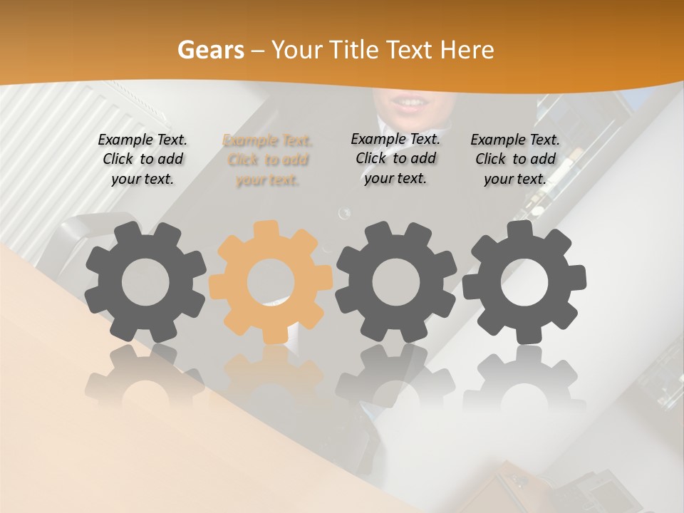 Sitting Stretching Business PowerPoint Template