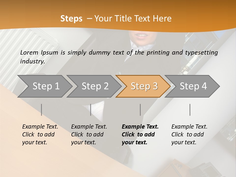 Sitting Stretching Business PowerPoint Template
