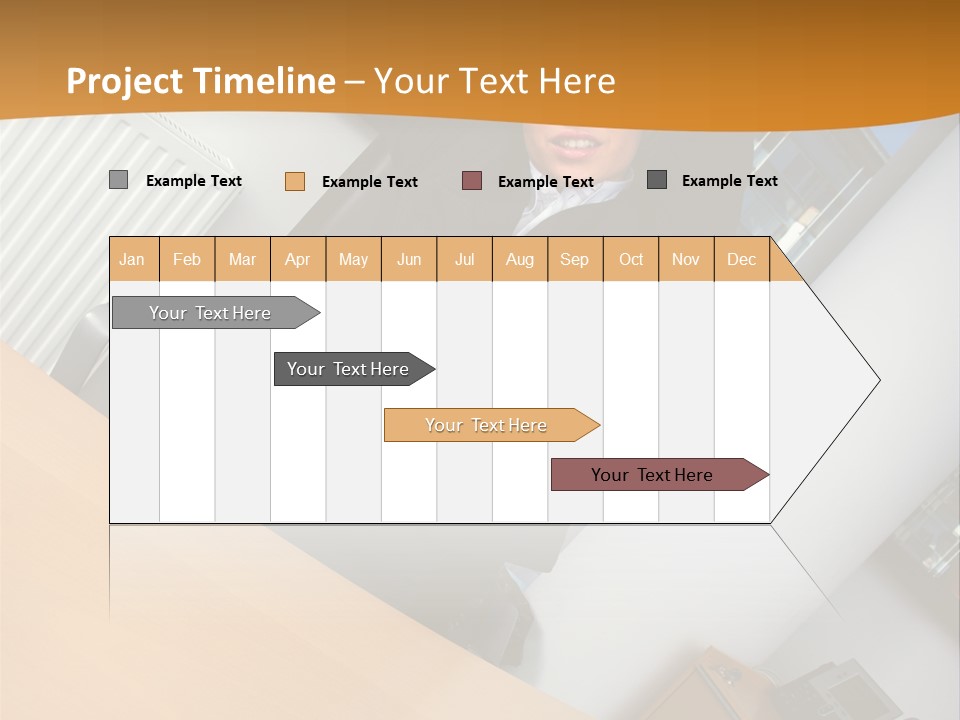 Sitting Stretching Business PowerPoint Template