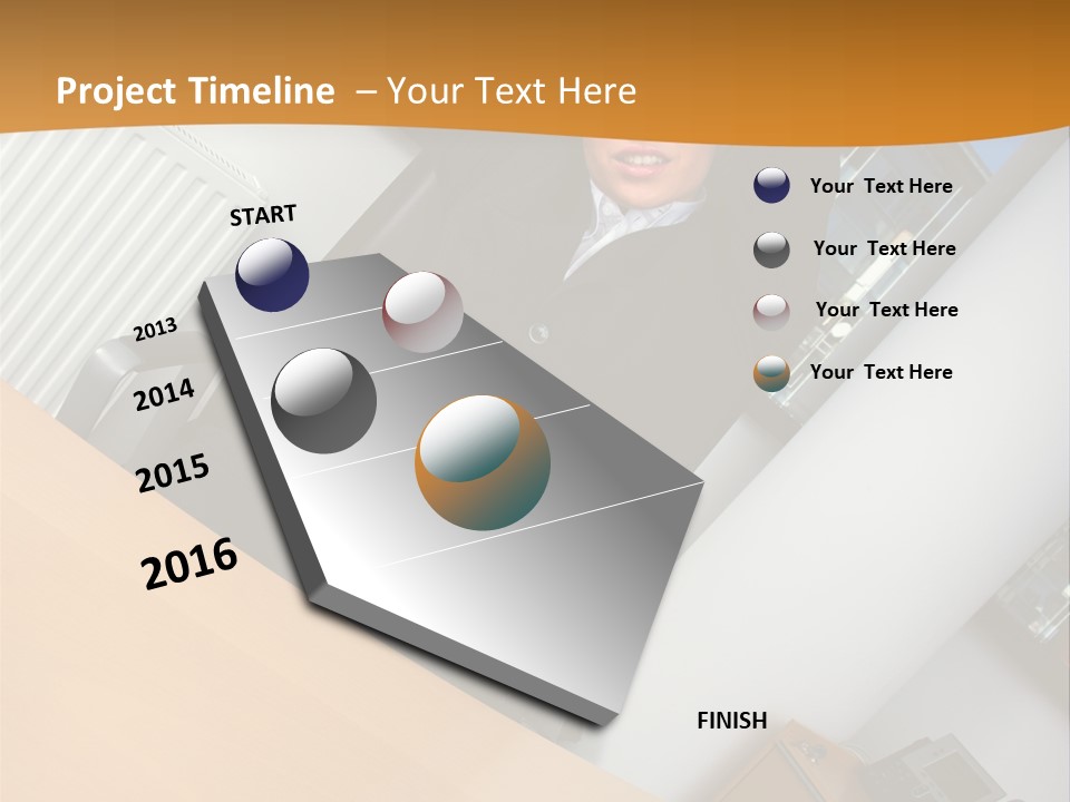 Sitting Stretching Business PowerPoint Template