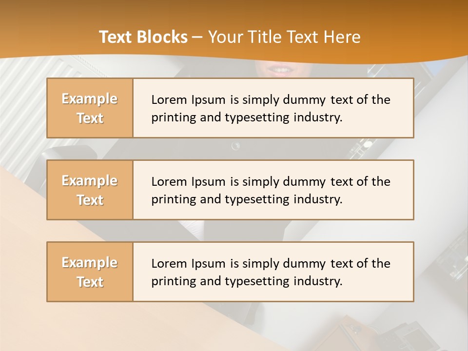 Sitting Stretching Business PowerPoint Template
