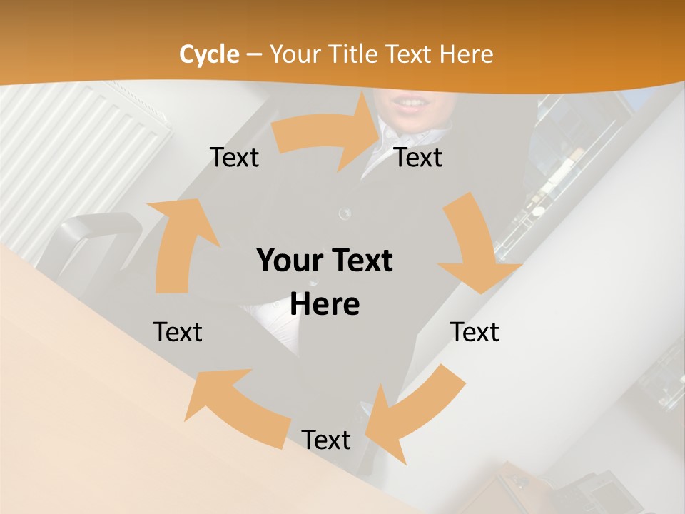 Sitting Stretching Business PowerPoint Template