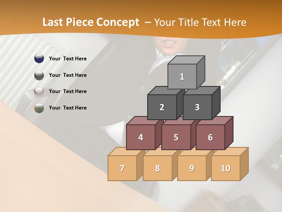 Sitting Stretching Business PowerPoint Template