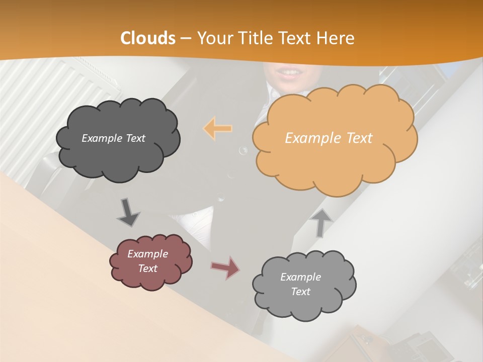 Sitting Stretching Business PowerPoint Template