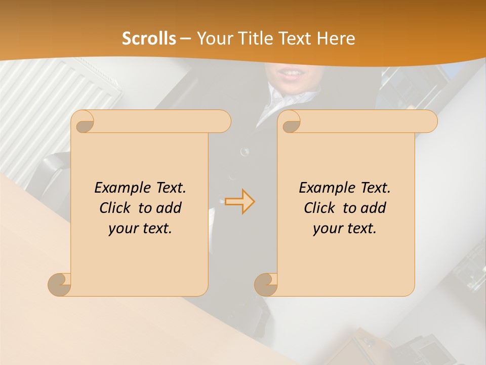 Sitting Stretching Business PowerPoint Template