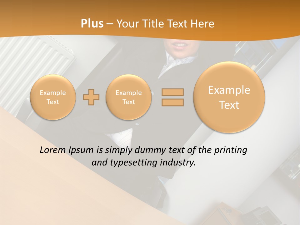 Sitting Stretching Business PowerPoint Template