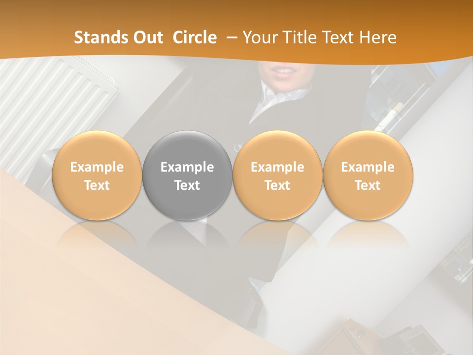 Sitting Stretching Business PowerPoint Template