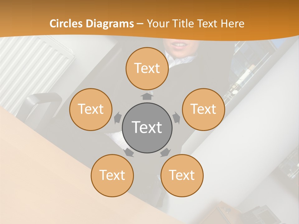 Sitting Stretching Business PowerPoint Template