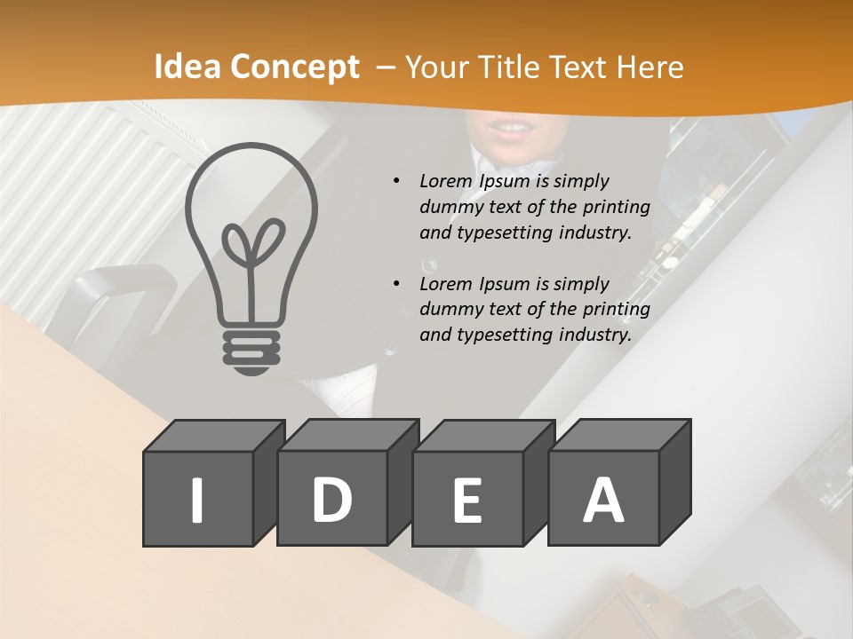 Sitting Stretching Business PowerPoint Template