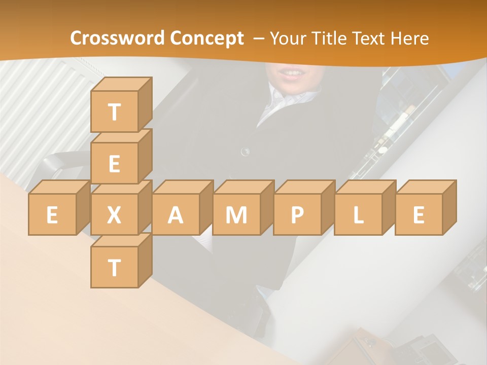 Sitting Stretching Business PowerPoint Template