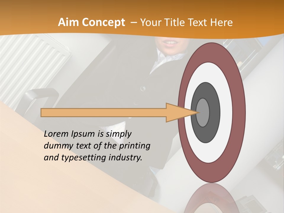 Sitting Stretching Business PowerPoint Template