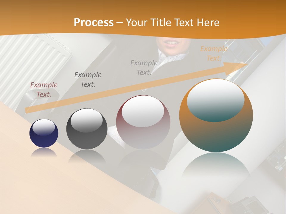 Sitting Stretching Business PowerPoint Template