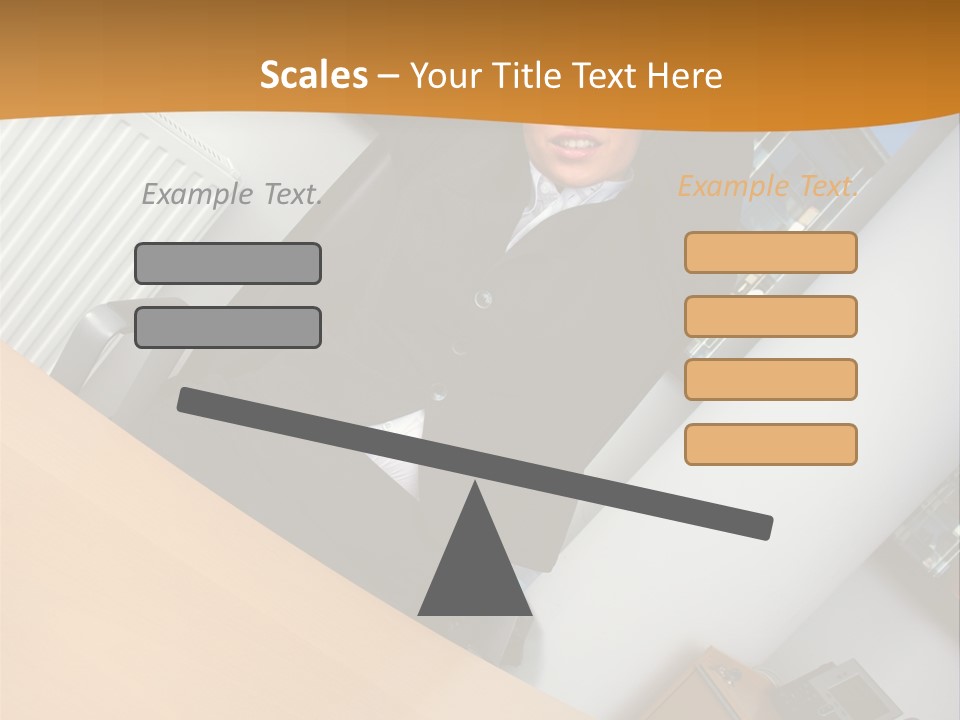 Sitting Stretching Business PowerPoint Template
