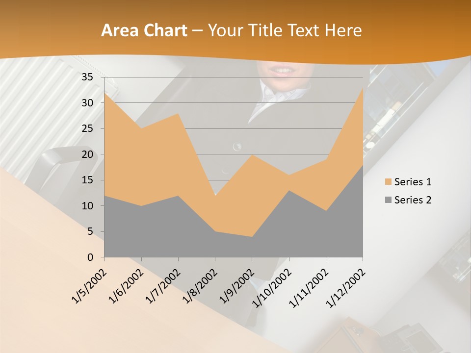 Sitting Stretching Business PowerPoint Template