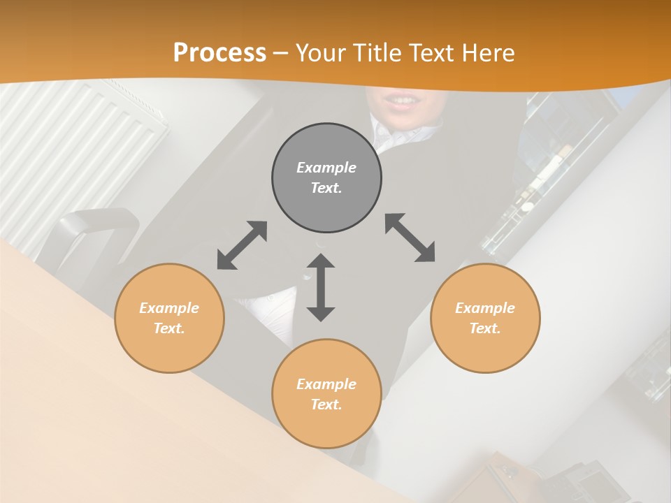 Sitting Stretching Business PowerPoint Template