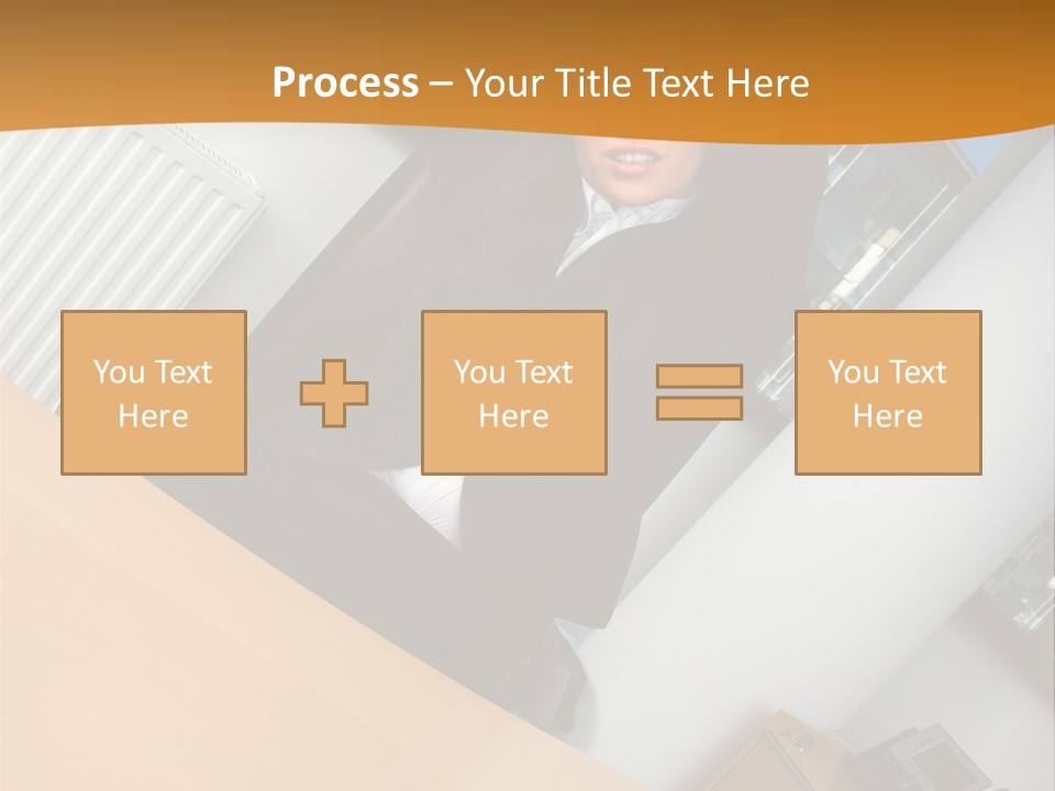 Sitting Stretching Business PowerPoint Template