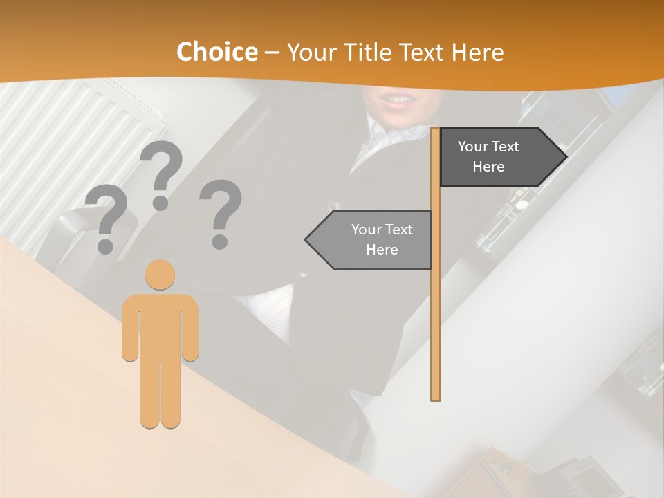 Sitting Stretching Business PowerPoint Template