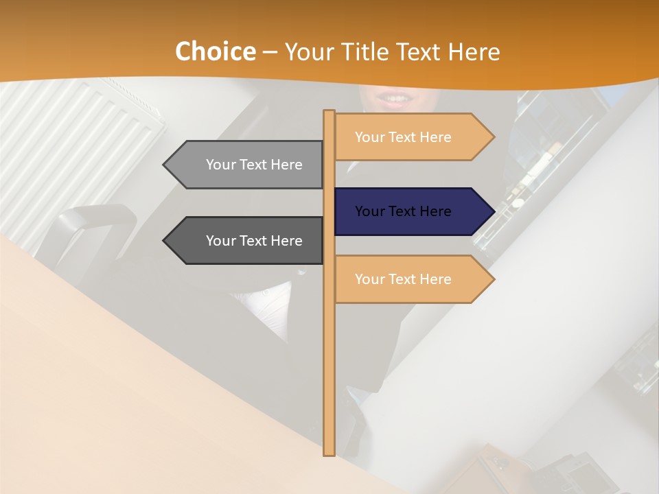 Sitting Stretching Business PowerPoint Template