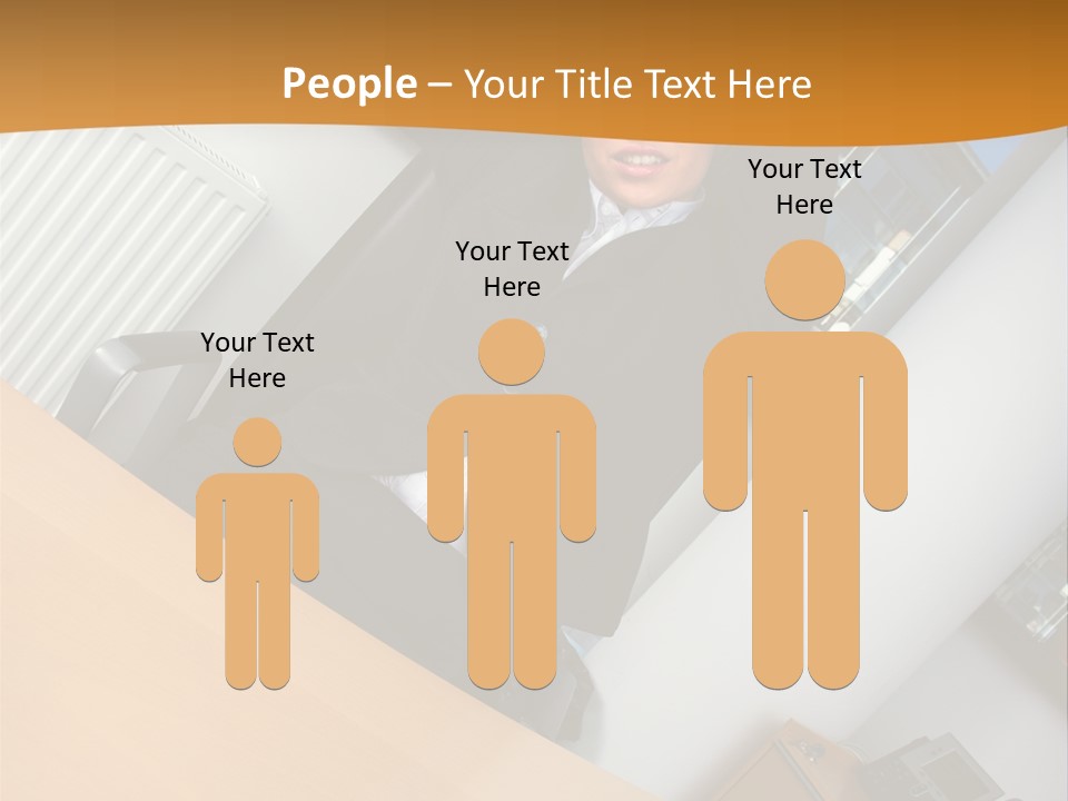 Sitting Stretching Business PowerPoint Template