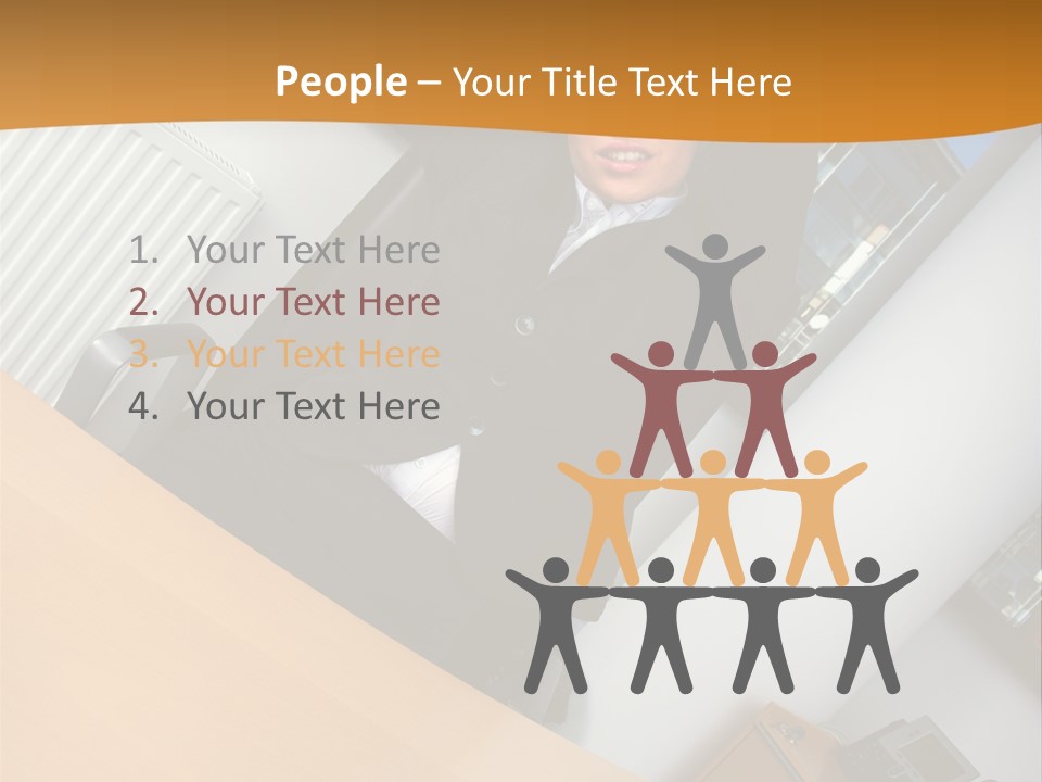 Sitting Stretching Business PowerPoint Template