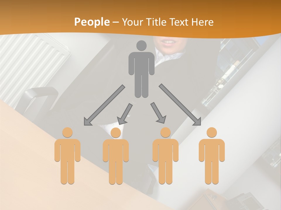 Sitting Stretching Business PowerPoint Template