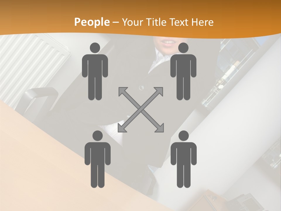 Sitting Stretching Business PowerPoint Template