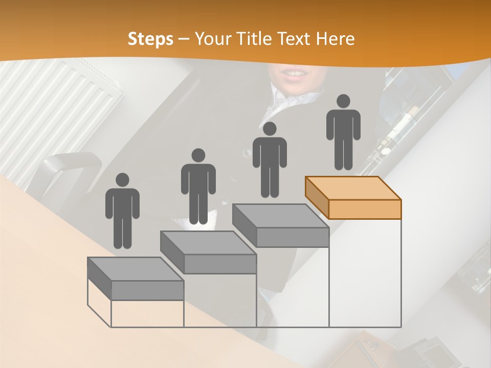 Sitting Stretching Business PowerPoint Template