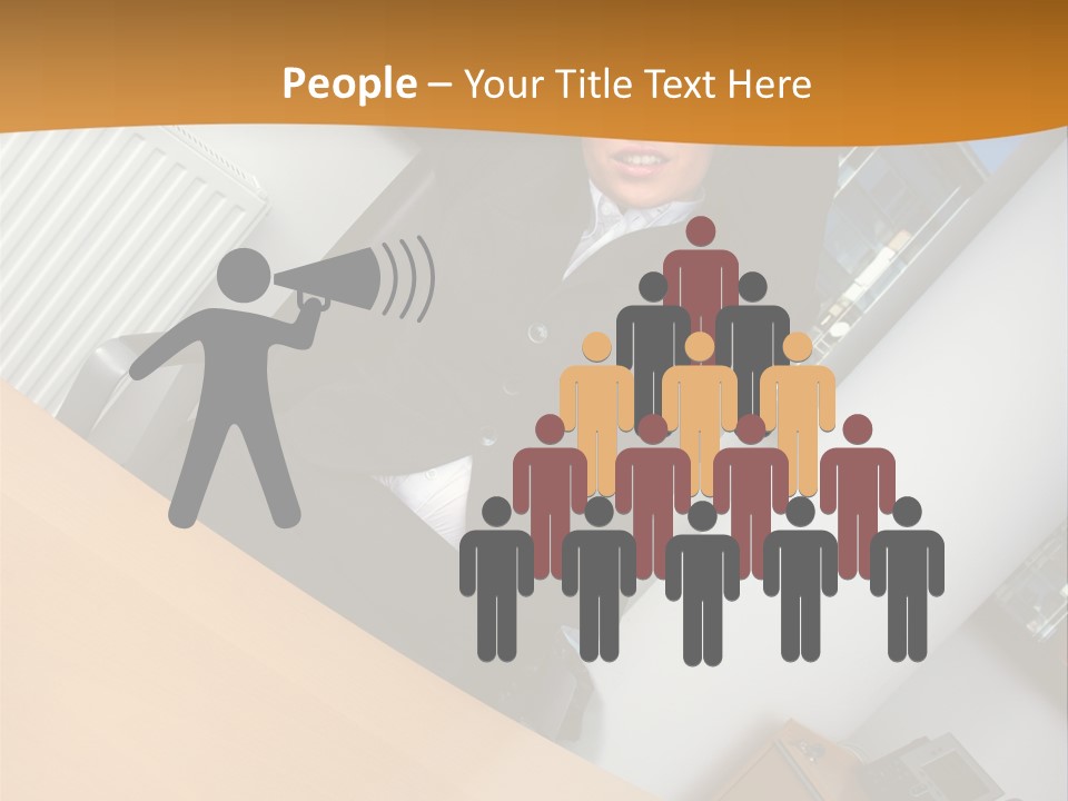 Sitting Stretching Business PowerPoint Template