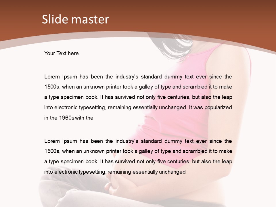 Child Looking Abdomen PowerPoint Template