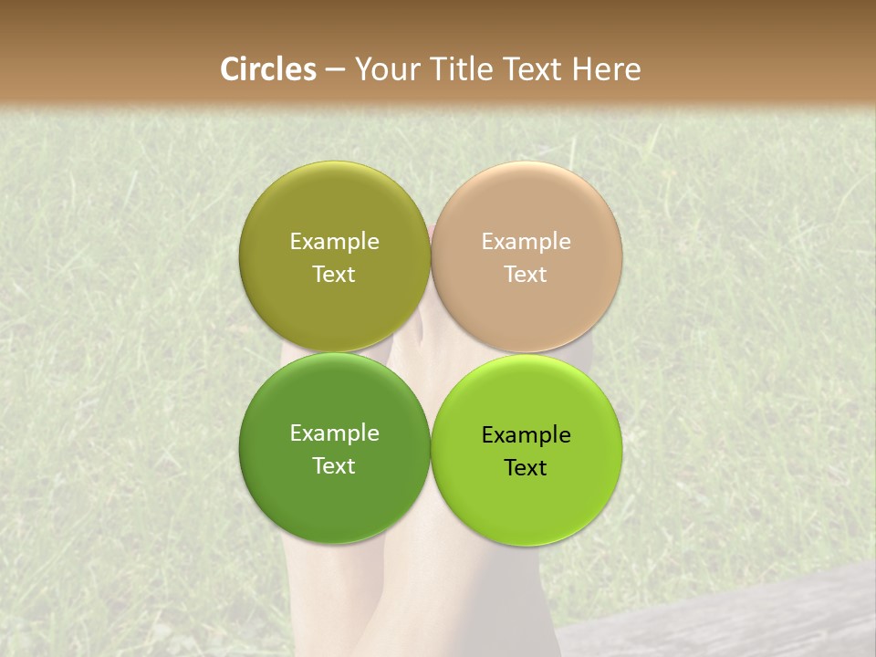 A Woman's Feet With Red Nail Polish And A Flower On Her Toe PowerPoint Template