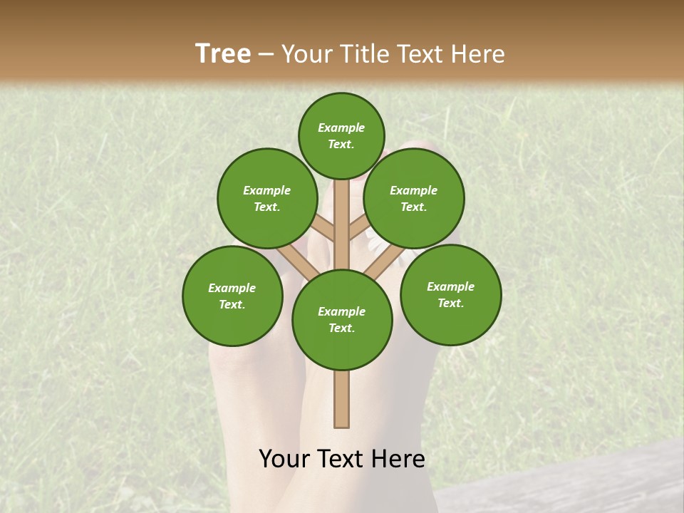 A Woman's Feet With Red Nail Polish And A Flower On Her Toe PowerPoint Template