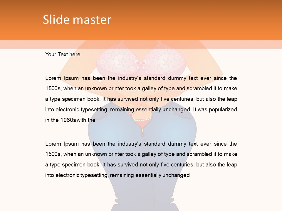 Trousers Overweight Stout PowerPoint Template