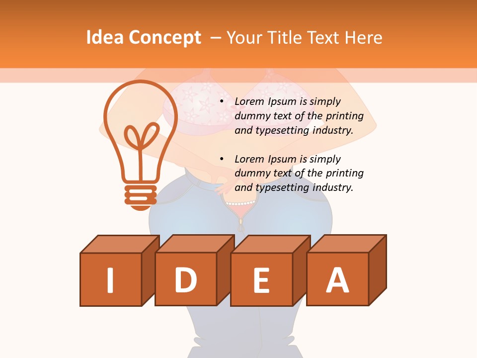 Trousers Overweight Stout PowerPoint Template