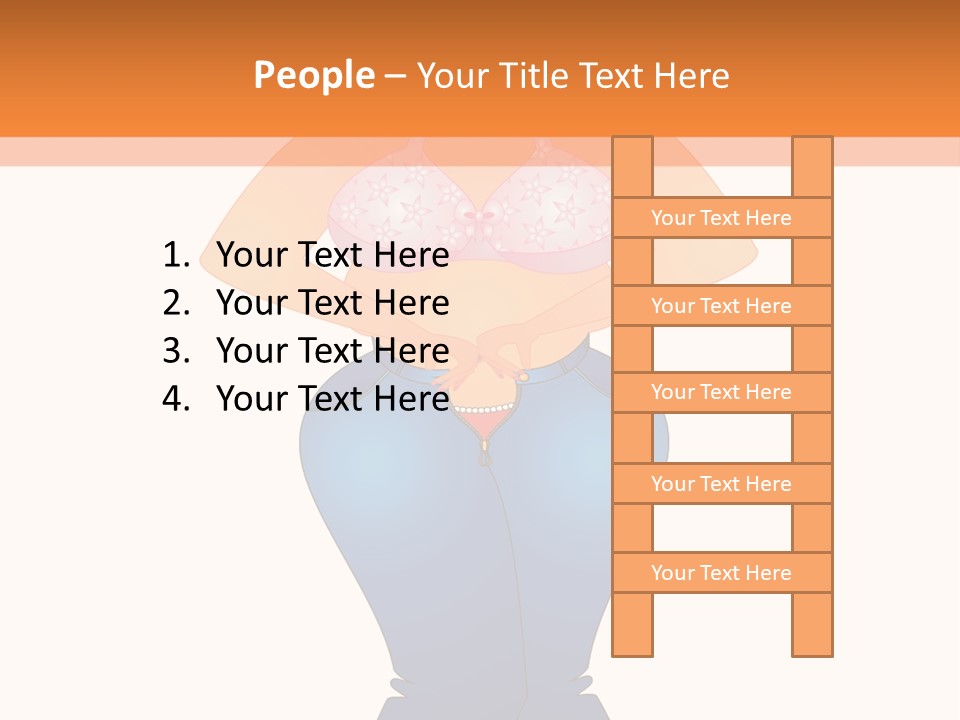 Trousers Overweight Stout PowerPoint Template