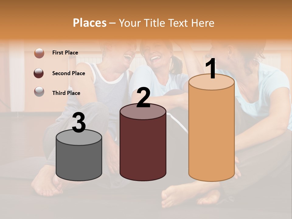 A Group Of People Sitting On Top Of A Yoga Mat PowerPoint Template