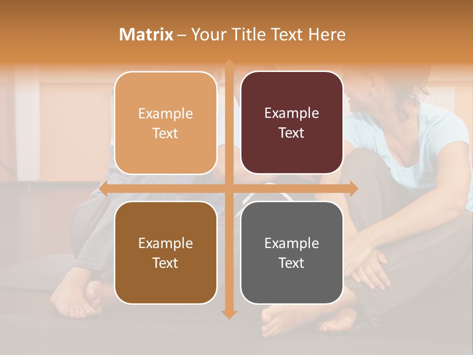 A Group Of People Sitting On Top Of A Yoga Mat PowerPoint Template