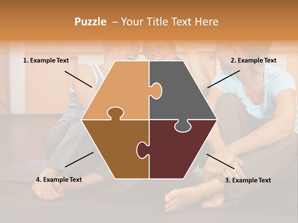 A Group Of People Sitting On Top Of A Yoga Mat PowerPoint Template