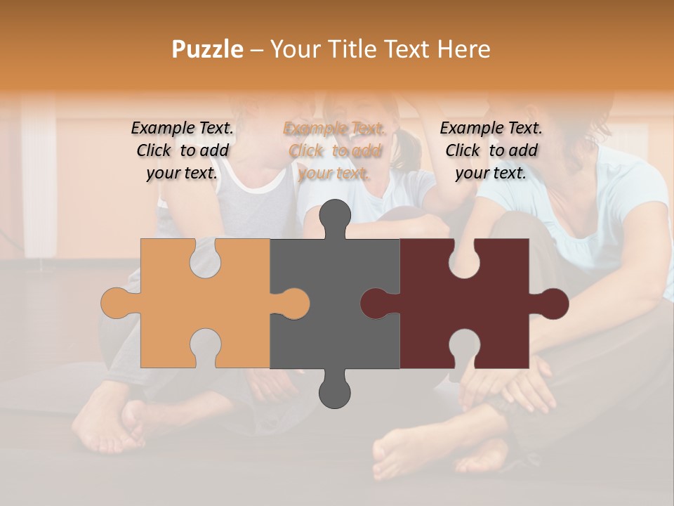 A Group Of People Sitting On Top Of A Yoga Mat PowerPoint Template