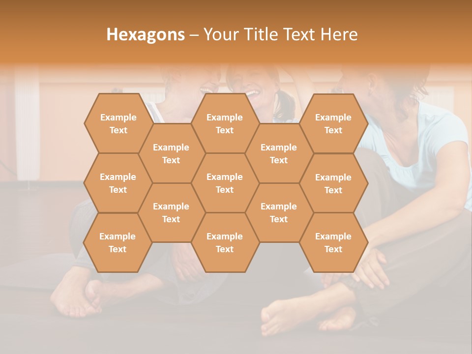 A Group Of People Sitting On Top Of A Yoga Mat PowerPoint Template