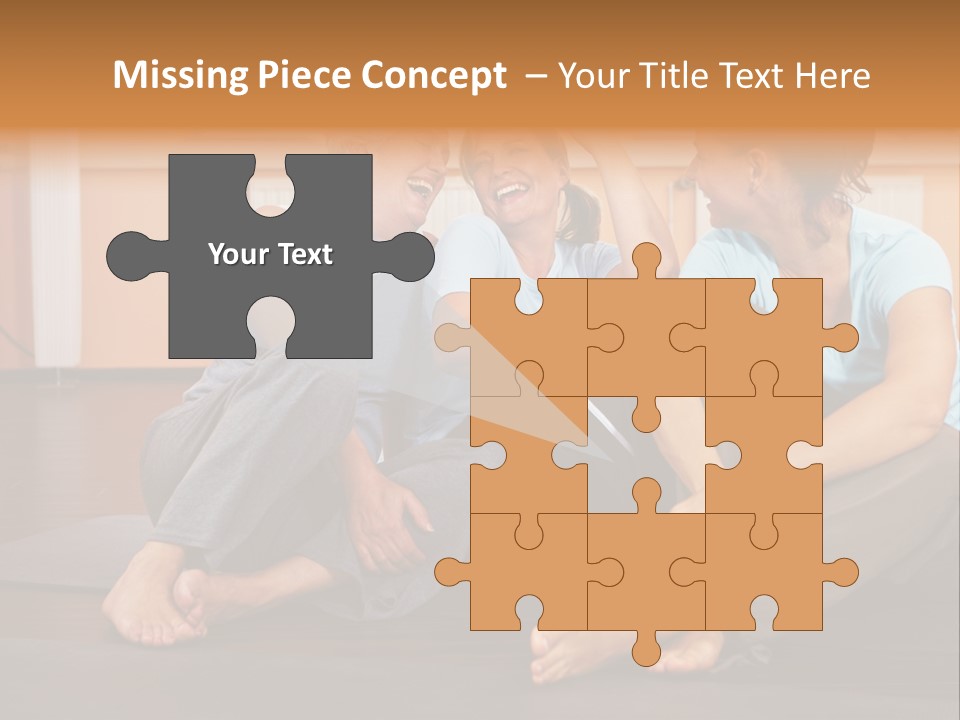 A Group Of People Sitting On Top Of A Yoga Mat PowerPoint Template